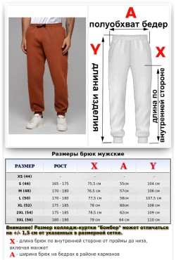 Мужские спортивные брюки терракотовые утепленные зимние 320гр