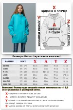 Худи Оверсайз унисекс женская цвет Аква (ярко голубой)   Магазин Толстовок Женские теплые худи оверсайз с начесом