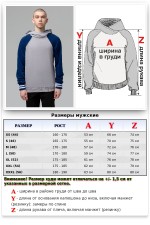 Толстовка реглан мужская двуцветная серая c синим рукавом демисезонная без начеса   Магазин Толстовок Теплые Худи-Реглан Двуцветные без начеса МУЖСКИЕ