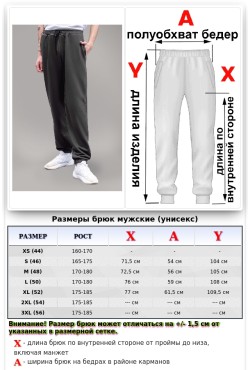 Мужские спортивные брюки графитовые демисезонные 320 гр/м
