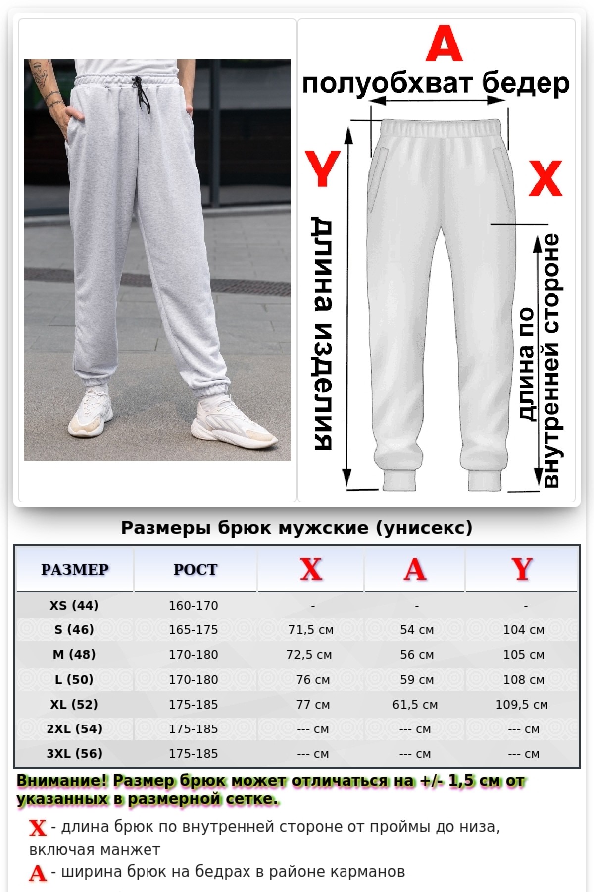 Мужские спортивные брюки серые демисезонные 320 гр/м — фото 8