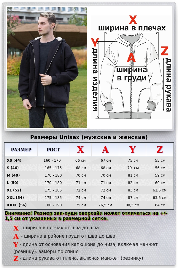 Зип-Худи Оверсайз Черная унисекс   Магазин Толстовок Zip-hoodie OVERSIZE | Худи оверсайз на молнии