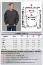 Мужской свитшот  антрацит (темно-серый меланж) с начесом утепленный    Магазин Толстовок Зимние свитшоты с начесом 320 гр/м однотонные МУЖСКИЕ 