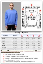 Мужской голубой свитшот с начесом утепленный   Магазин Толстовок Зимние свитшоты с начесом 320 гр/м однотонные МУЖСКИЕ 