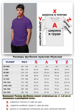 Футболка поло мужская фиолетовая