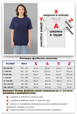 Темно-синяя женская футболка Premium