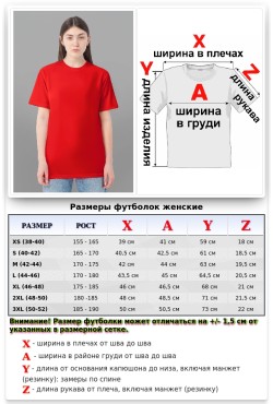Красная женская футболка Premium