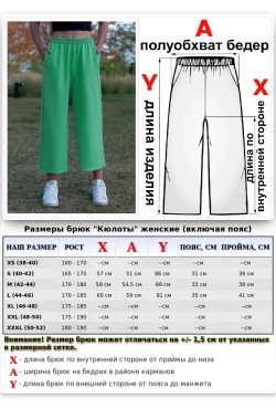 Плотные брюки кюлоты женские аквамариновые демисезон