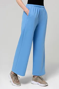 Брюки Паллацо оптом - модель спортивных брюк женских на талии и длиной выше щиколотки