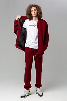 спортивные костюмы на замке оптом модель бомбер на металлической молнии и спортивные штаны